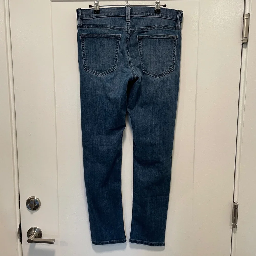 Banana Republic Traveler Jeans Mens 30x30 Slim Fit Dark Wash Blue Denim Pants